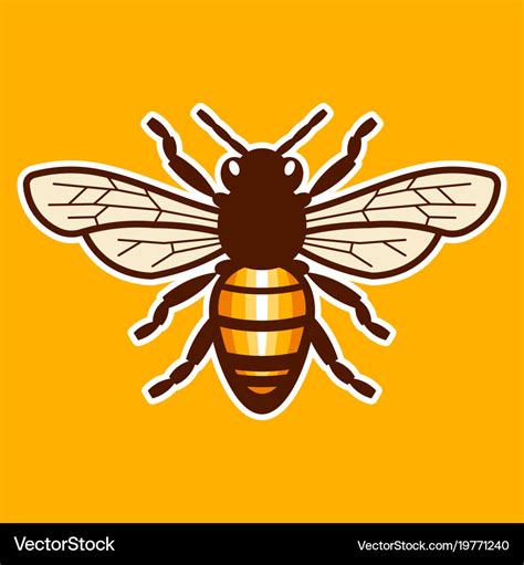 Honey bee Royalty Free Vector Image - VectorStock