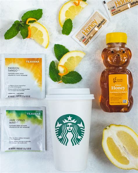 Honey citrus mint tea starbucks. Here are all of the Starbucks tea drinks ranked based on their caffeine content. I have included the amount of caffeine for each drink in Grande size (16 oz). 1. Chai Tea Latte – Hot or Iced (Grande: 95mg) ... Includes: Emperor’s Clouds and Mist, and Honey Citrus Mint Tea. Relax and unwind with Starbucks hot green teas. With 16 measly ... 