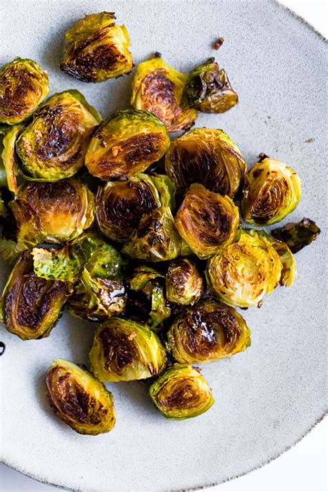 Honey-Garlic Glazed Roasted Brussels Sprouts - Wholesomelicious