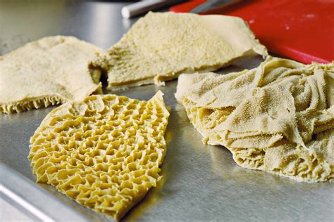 Honeycomb tripe. Honeycomb Tripe Honeycomb tripe comes from the reticulum (the second stomach). This type of tripe has a textured surface and is often preferred by cooks due to its flavor and tenderness. Of all the forms of tripe, honeycomb is by far the most popular. Bible Tripe. Bible tripe comes from the third compartment, known as the omasum. 