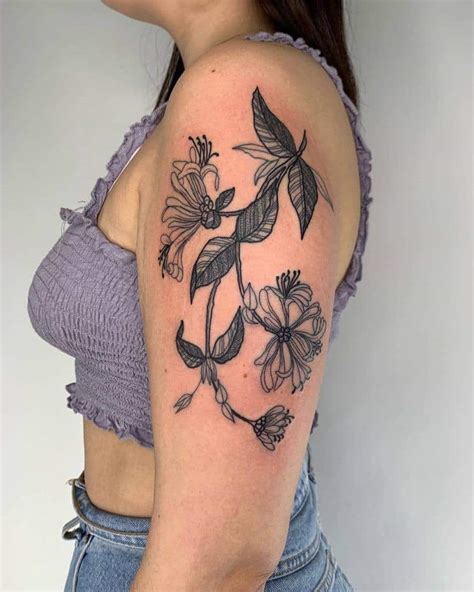 Oct 13, 2021 - Honeysuckle tattoos symbolize 