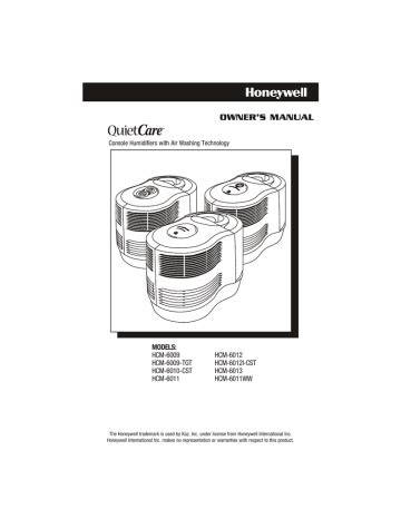 Honeywell QuietCare HCM-6013 Owner