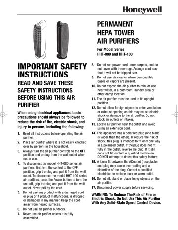 Honeywell hht 081 hepaclean tower air purifier manual. - Klasztor w państwie średniowiecznym i nowożytnym.