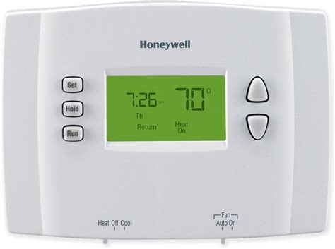 Honeywell home thermostat hold. SKU: RTH7500D1049/U1. All About Flexibility. With a green backlit display, simplified programming and easy-to-read text, Honeywell Home 7-Day Programmable Thermostats let you schedule settings to your lifestyle. Smart Response technology uses surrounding temperature to automatically heat and cool your home as needed. SELECT A MODEL: 