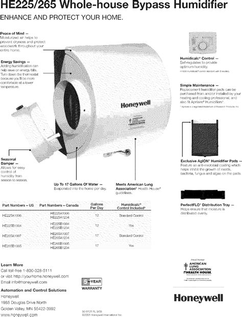 Honeywell humidifier instruction manual. Insert fully, and apply modest pull pressure to ensure a tight fit. Page 12 HE240, HE280 HUMIDIFIER AND INSTALLATION KIT 3. Insert the black rubber grommet into the duct hole. 4. Connect the tubing to the tubing fit- ting elbow and insert the tubing fit- ting elbow into the black rubber grommet. 5. 