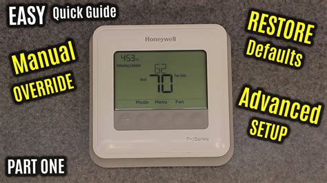 Description. It is necessary to configure the programmable thermostat before starting its work. This will further ensure continuous and correct operation of the Honeywell TH4210U2002 T4 Pro. Study the user guide, which consists of 10 pages in English. User guide for Honeywell TH4210U2002 T4 Pro programmable thermostat on 10 pages.