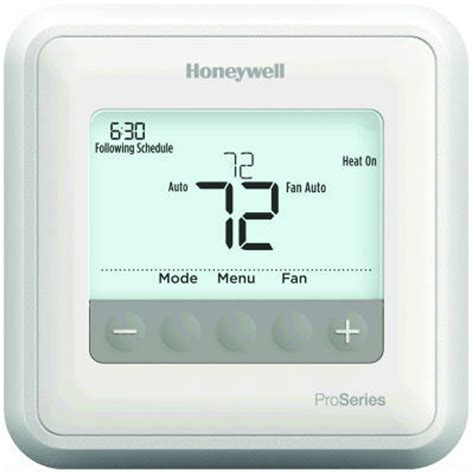 Honeywell th4110u2005 installation manual. 2/25/22. To Set your schedule: Touch MENU on the thermostat display, select SCHEDULE. Each Day / Period will be displayed. Touch SELECT to edit each period. Touch the TIME displayed and use the +/ - icons to adjust the start time for the desired period (adjustable in 15-minute increments). Touch the TEMPERATURE displayed to … 