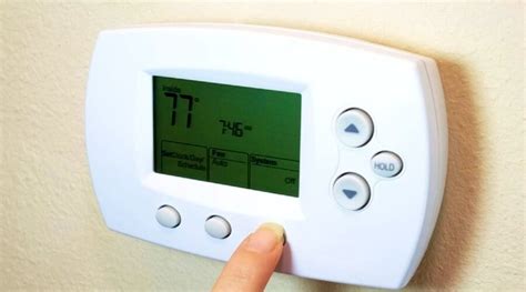 Thermostat controls Digital display Hold Butt
