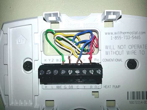 1 Match each labeled wire with same letter on new thermostat. 2 Insert the wires into the matching terminal. NOTE: If you have difficulty inserting wires, you may have to press …. 