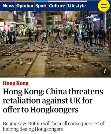 Hong Kong: China threatens retaliation against UK for offer to ...