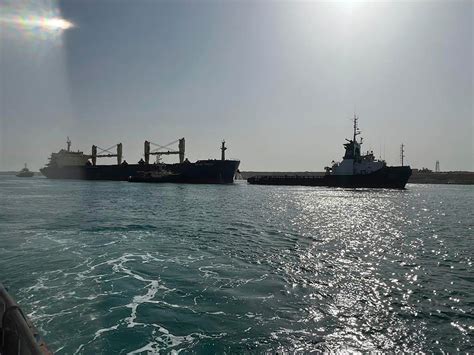 Hong Kong-flagged vessel briefly runs aground in Egypt’s vital Suez Canal, later refloated