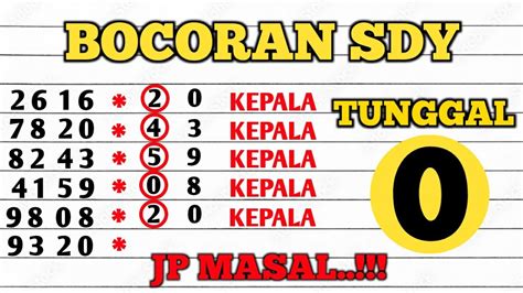 Hongkong 6 digit malam ini. Bocoran sidney besok.