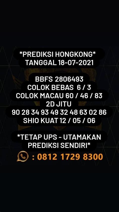 Hongkong hari minggu tgl 06 mei 2018. Ttp g predd blogspot.