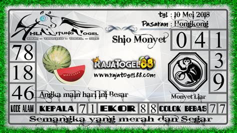 Hongkong kamis 10 mei 2018 togel55. Togel com prediksi code.