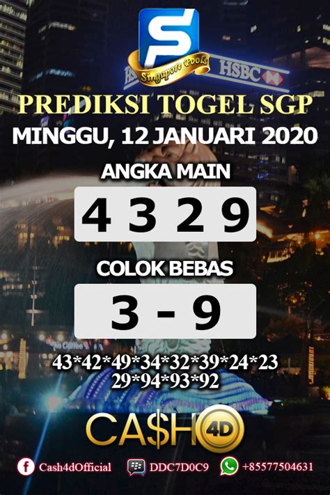 Hongkong nomor keluar hari ini singapura 2020. Ini jumat.
