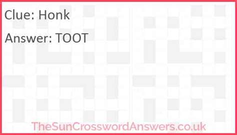 Honked crossword clue. The Crossword Solver found 30 answers to "Honked the horn (6)", 6 letters crossword clue. The Crossword Solver finds answers to classic crosswords and cryptic crossword puzzles. Enter the length or pattern for better results. Click the answer to find similar crossword clues . Was the Clue Answered? Almost honk the horn. 