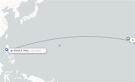 Non-stop flight time from Honolulu to Manila is around 11 hours 15 mi