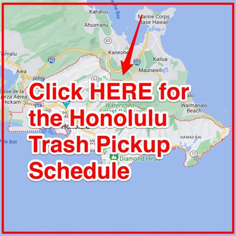 Honolulu trash collection schedule. Holiday schedule changes: If a holiday falls on your collection day, pickup moves to the following day that week. Holidays: Memorial Day, July 4th, Labor Day, Thanksgiving, Christmas, New Year’s Day. Contact: Bureau of Solid Waste Management, 410-887-2000, solidwaste@baltimorecountymd.gov. 