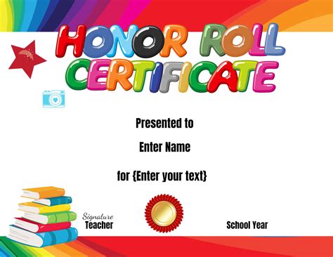 Honor Roll Template Free