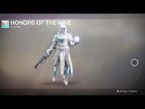 Honors of the Nine Shader was obtained from Trials of the Nine, Thank you watching and if you want to see more Shaders, dont for get to subscribe and leave a... 