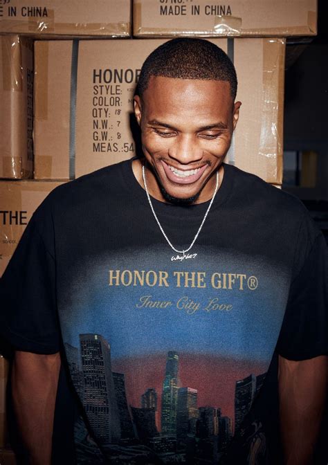 Honorthegift. Honor The Gift. Behind the All-Star appearances, the All-NBA selections, and the NBA MVP award, Russell Westbrook is still just a kid from Los Angeles with a love for fashion. Westbrook has used his platform to found Honor The Gift, an apparel brand inspired by the basketball star's childhood and the streets he came from. … 
