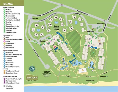 Honua kai map. Resort Map. The following is a map of the ground floor units of the resort. Using the tower and last two numbers of the units you can see their location. Pools. Honua Kai has six pools and … 