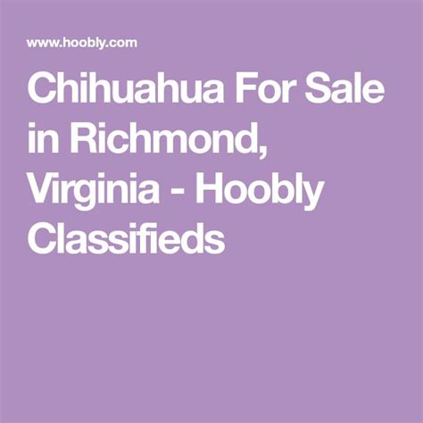 Easily search hundreds of Chihuahua puppy listings, connect directly with our community of Chihuahua breeders near Richmond, VA, and start your journey into dog ownership …. 