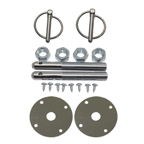 From replacement hairpin clips to hood pin scuff plates and Q-Clips to complete hood pin assembly kits, we stock all the name brand hood pins you need for your race car or street performance application. Available in finishes of zinc, chrome, and stainless, our hood pin kits are just as easy to install as they are to use..