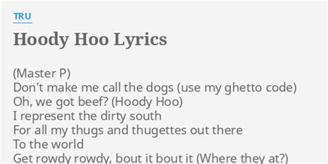 Hoody Hoo Lyrics Tru ※ Mojim.com