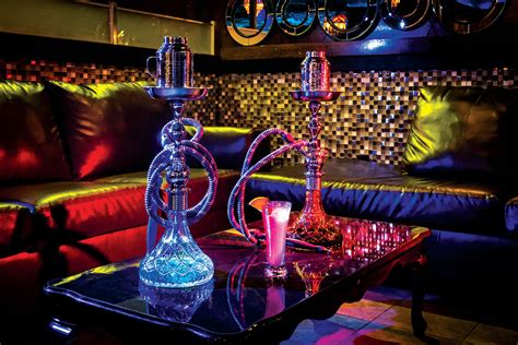 Hookah lounge 18 and up. Feb 28, 2024 · Hookah And Shisha Overview. The hookah, also known as a water pipe, is a central component of a hookah bar. It consists of a water chamber, a bowl for the tobacco, and a hose for inhaling the smoke. Shisha, also called flavored tobacco, is used in the hookah. It comes in various flavors, such as fruit, mint, and dessert. 