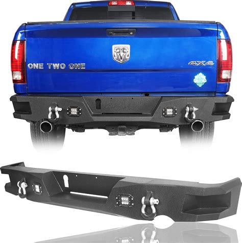 Hooke Road Ram 1500 Offroad Rear Step Bumper w/D-Rings