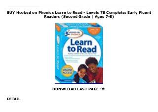 Read Hooked On Phonics Learn To Read  Levels 78 Complete Early Fluent Readers Second Grade  Ages 78 By Hooked On Phonics
