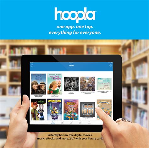 Immerse yourself in a world of limitless entertainment and knowledge with hoopla Digital. Access more than 1.5 million audiobooks, eBooks, comics and manga, music, movies, television, and more with BingePass. Read, listen, and watch 24/7 without ads or late fees, free with your library card!. 