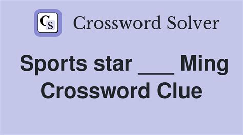 Hoopster ___ Ming - crossword puzzle clue