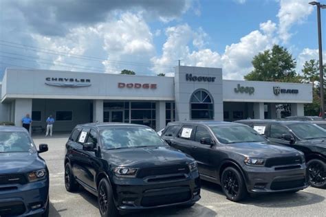 Browse our inventory of Chrysler, Jeep, Dodge, Ram vehicles for sale at Hoover Chrysler Jeep Dodge Ram of Summerville. ... Ram vehicles for sale at Hoover Chrysler Jeep Dodge Ram of Summerville. We can't wait to help you find your next Jeep! Skip to main content. Sales: 843-873-1114; Service: 843-873-1993; Parts: 843-873-2393; 195 Mary …. Hoover chrysler dodge jeep ram summerville vehicles