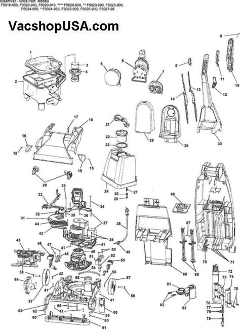 This is a list of parts and a diagram and schematic for: Hoover Model: FH51000. Vacuums R Us & Sewing Too provides vacuum cleaner and carpet cleaner parts and accessories for vacuum cleaner repair purposes.. 