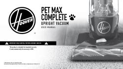 Hoover max performance pet manual. View and Download Hoover DUAL POWER MAX PET user manual online. DUAL POWER MAX PET vacuum cleaner pdf manual download. 
