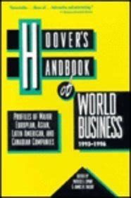 Hoovers handbook of world business 1995 1996 hoovers handbook of world business. - Por qué prehistoria si hay historia precolombina?.
