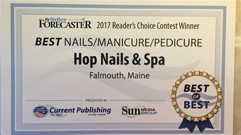 Hop nails falmouth me. Read 45 customer reviews of HOP NAILS & SPA, one of the best Beauty businesses at 251 US-1, Falmouth, ME 04105 United States. Find reviews, ratings, directions, business hours, and book appointments online. 