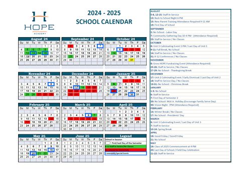 Hope Academic Calendar 2324