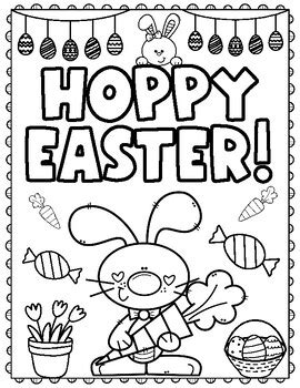 Hoppy Easter Coloring Page