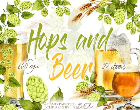 Hops beer clipart - Etsy Nederland