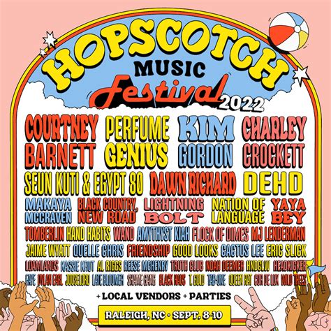 Hopscotch festival. Hopscotch Festival 2019. September 5-7, 2019. Raleigh, NC. Home » All Music Festivals » USA Festivals » Southeast USA » North Carolina » Hopscotch Festival 2019. Downtown Showcase Electronic Hip Hop Indie. The Scene. Festival Info. Venue: Various Venues. 