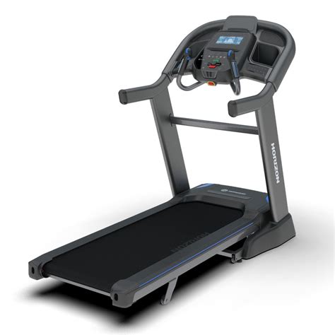 Horizon 7.4 at treadmill. The Horizon 7.4 AT home treadmill boasts 33% faster speed and incline changes, an extra-large running surface and durable frame, giving you all you need to reach your fitness and running goals. Advanced Bluetooth connects to multiple devices for streaming playlists, entertainment, on-demand exercise classes and more through premium speakers. 