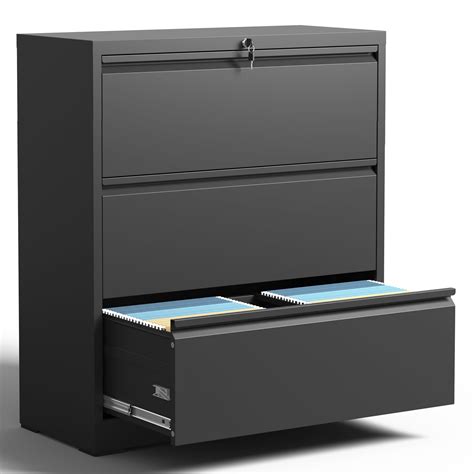 Horizontal Filing With 3 Drawers with Key