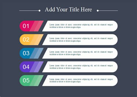 Horizontal List For Powerpoint Presentationgo