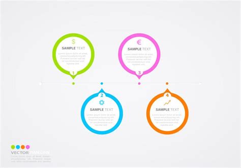 Horizontal Timeline Infographic PSD Template Free Brushes
