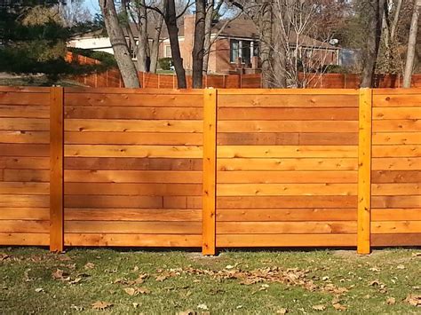 Horizontal cedar fence. Best for: Medium-range security. Steel fences are a compromise between cheaper (chain-link) and more expensive (wrought iron) metal fencing. They're durable and better looking than chain-link fences but don't offer privacy given their structure. Steel fences cost between $17 and $90 per linear foot. 