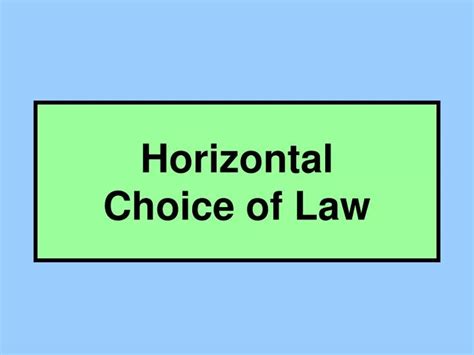Horizontal choice of law. The “horizontal” aspect pertains to how power is allocated between states in the union. This theme will recur in discussions of personal jurisdiction and other areas like horizontal choice of law. The Power of Procedure and Who Wins and Loses from Various Choices: This was discussed above in Part 1. 