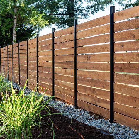 Horizontal fence with black posts. 99 Save $11.  Sort by Most Popular Fen...